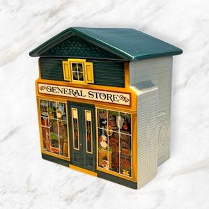 Vintage | General Store at Christmas Time Lidded Ceramic Jar